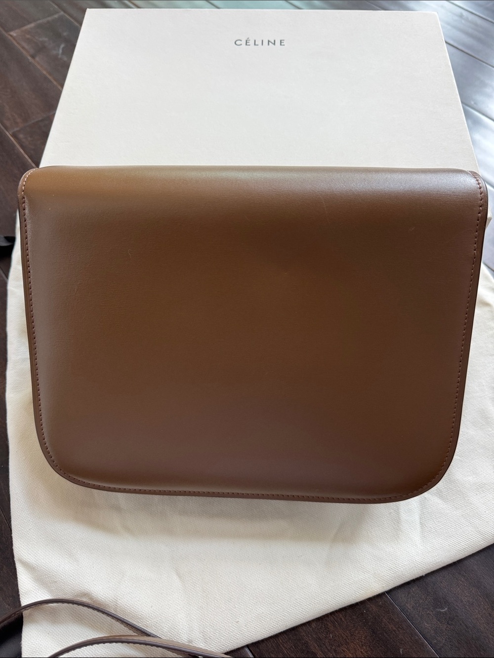 Celine Classic Box Medium Brown Gold Hardware Phoebe Era Full Set - Picture 7 of 17